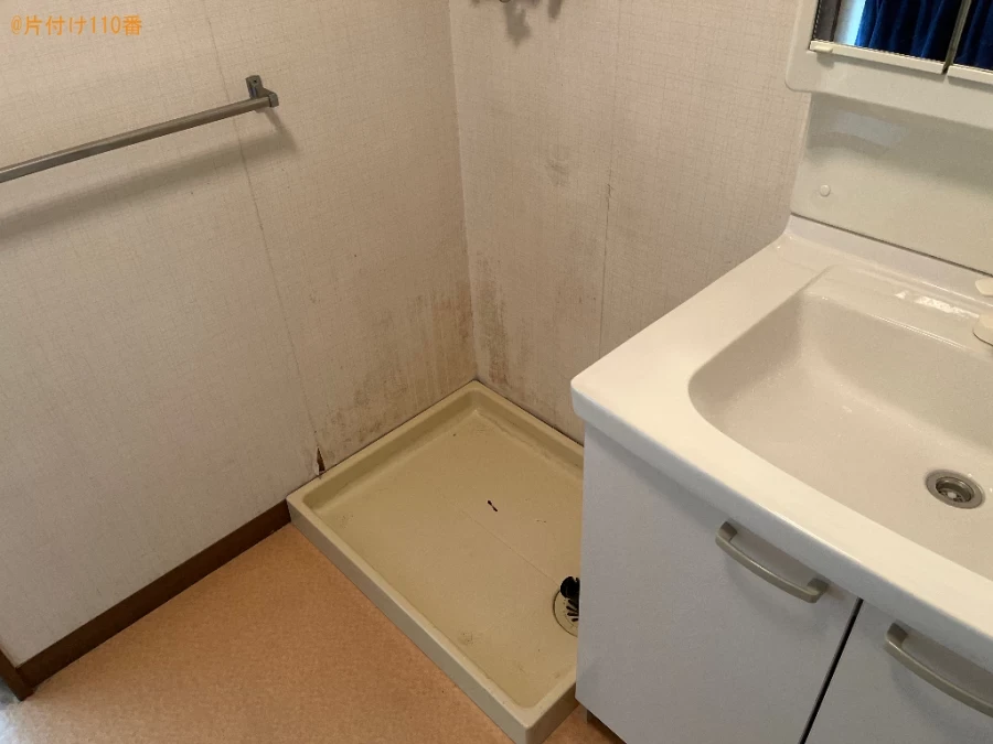 【大津市】洗濯機の回収・処分と洗濯パンの本格的な掃除ご依頼