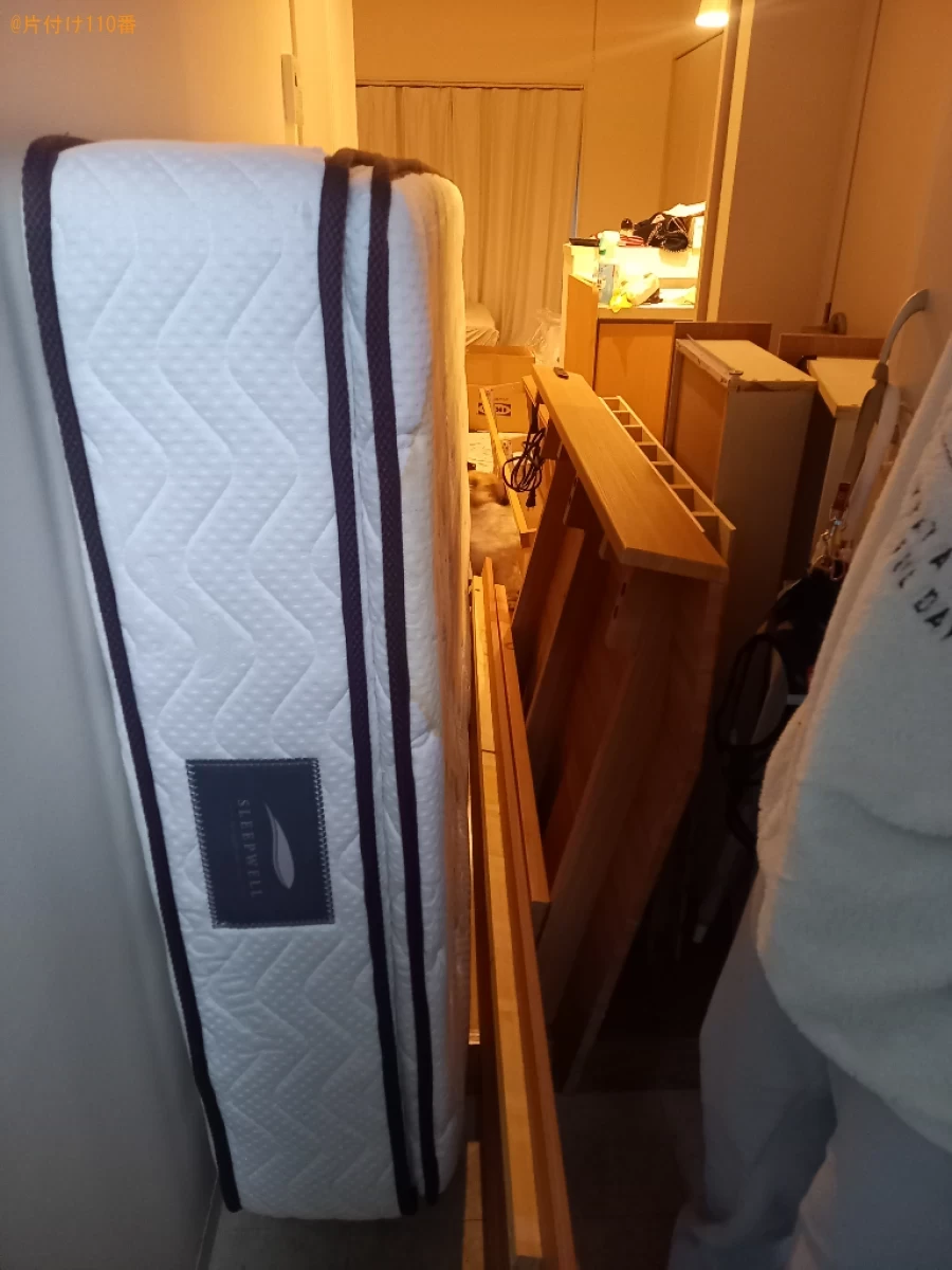 【松戸市】マットレス付きセミダブルベッドの回収・処分ご依頼