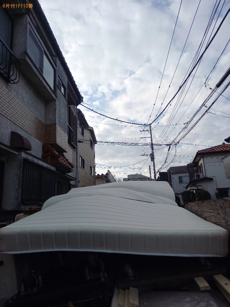 【川口市】マットレス付きダブルベッドの回収・処分ご依頼