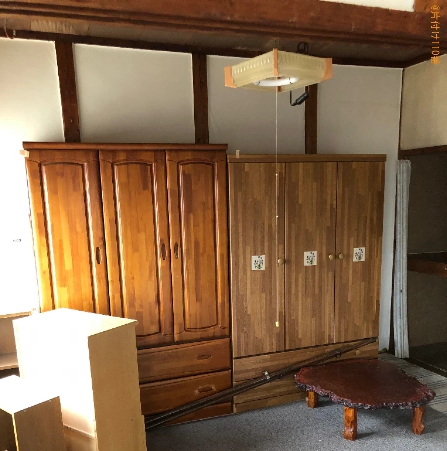 【山陽小野田市】タンス、カラオケ、水槽、カラーボックス等の回収