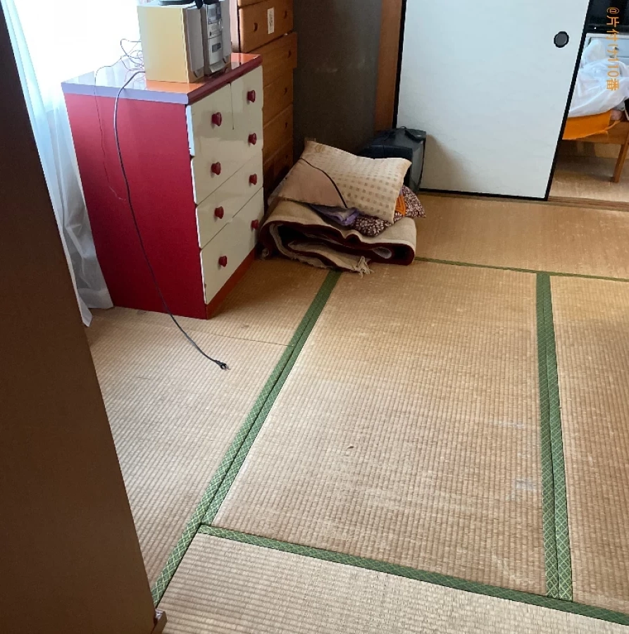 【大津市】マットレス付きシングルベッド、布団、掃除機等の回収