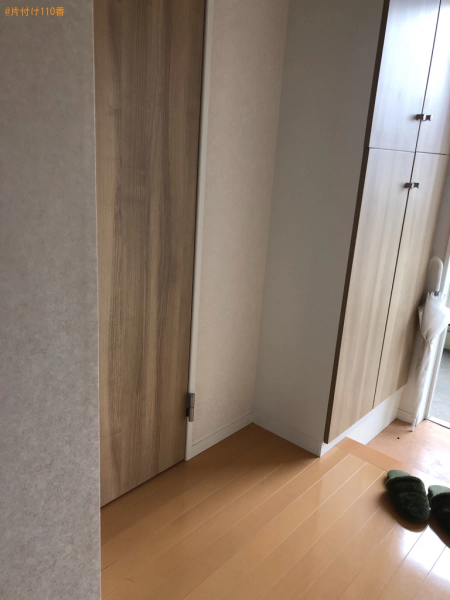 【倉敷市】マットレス付きシングルベッド、座椅子、扇風機等の回収