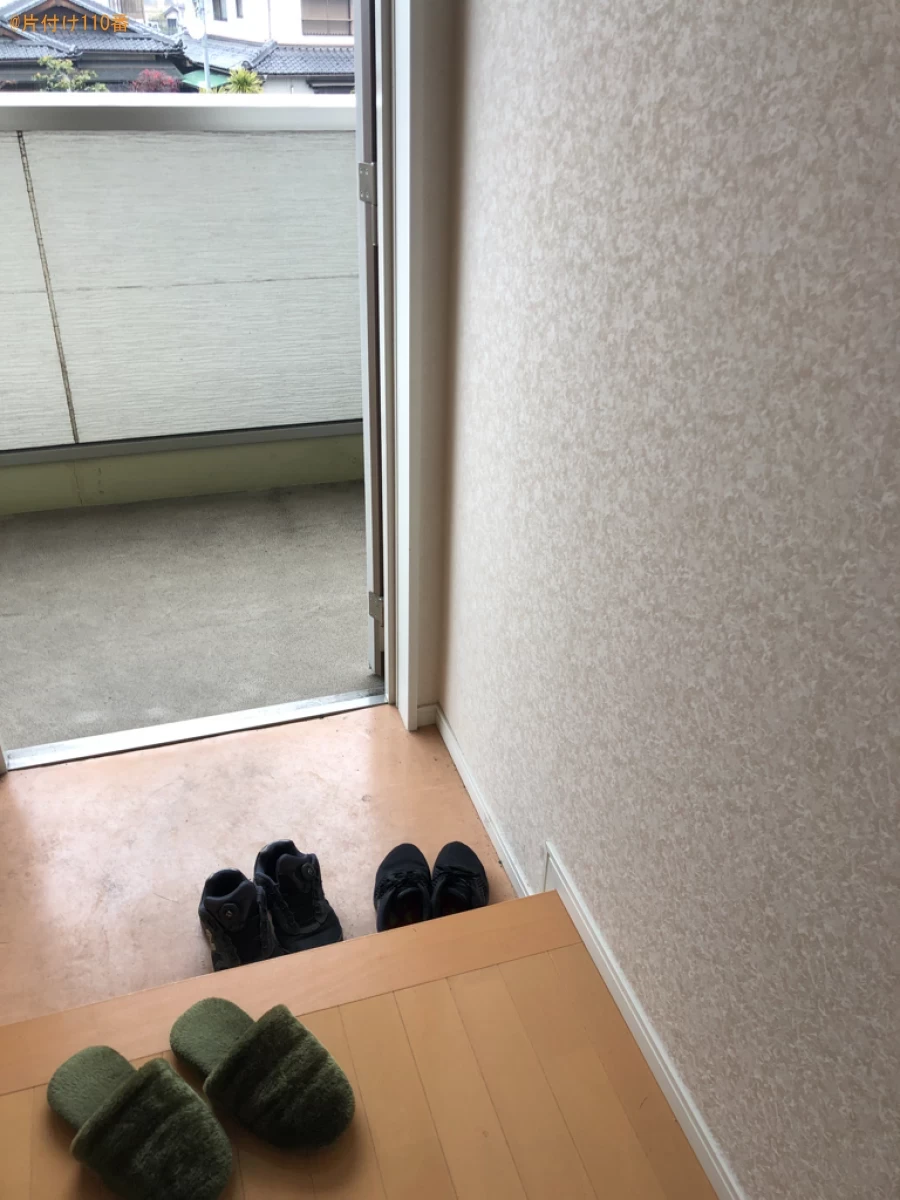 【倉敷市】マットレス付きシングルベッド、座椅子、扇風機等の回収