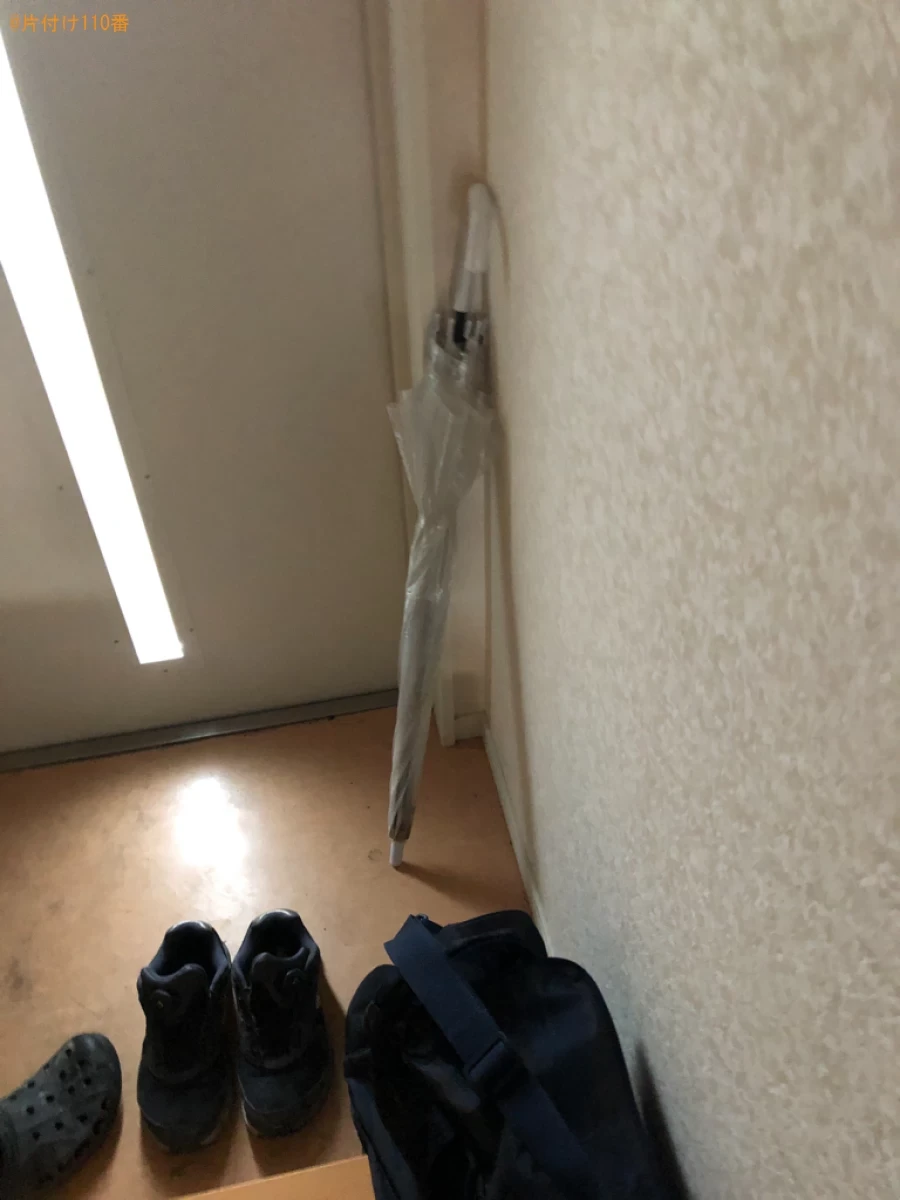 【倉敷市】マットレス付きシングルベッド、座椅子、扇風機等の回収