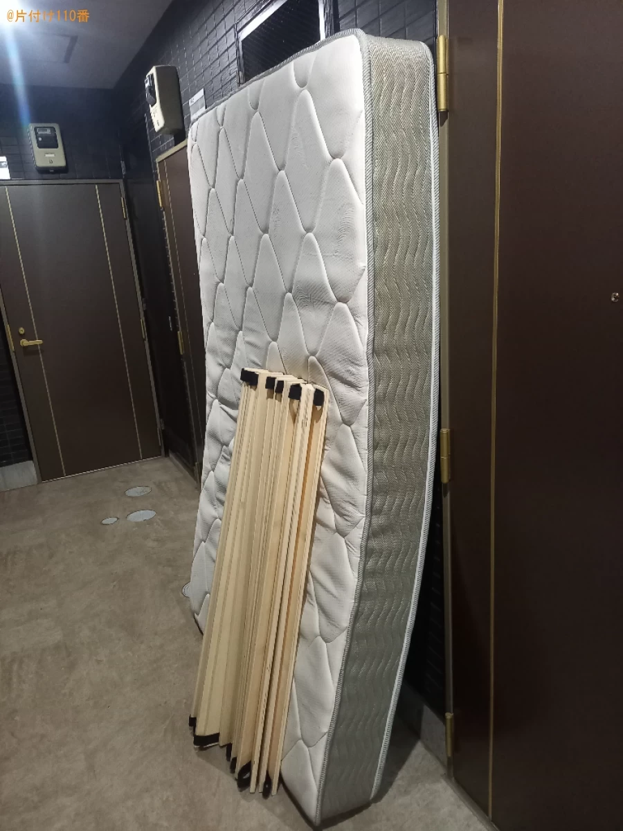 【船橋市湊町】マットレス付きセミダブルベッドの回収・処分ご依頼