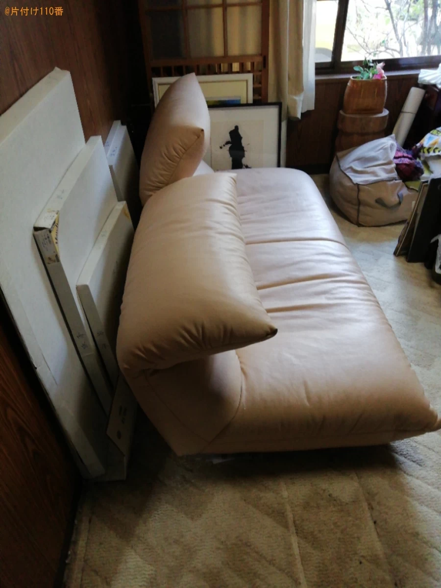 【京都市北区】三人掛けソファーの回収・処分ご依頼　お客様の声