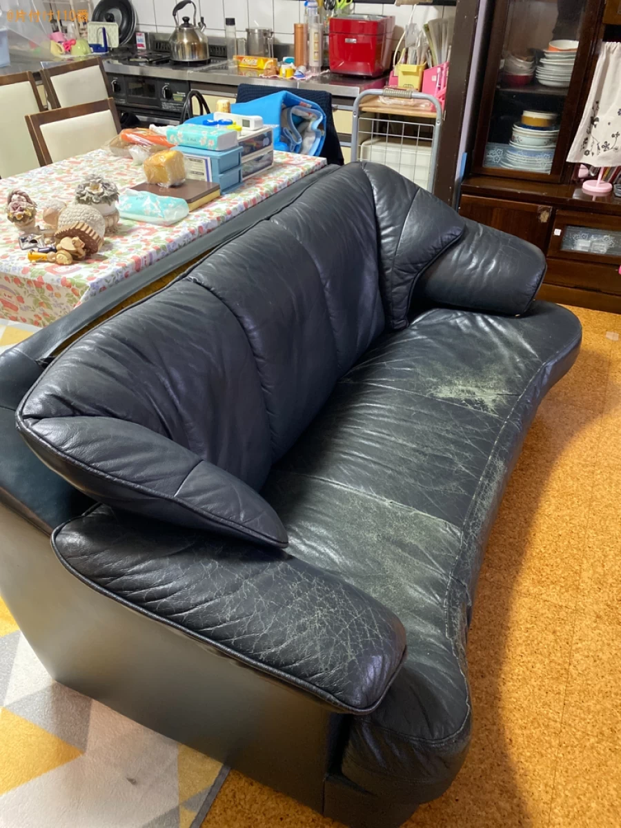 【下関市竹崎町】三人掛けソファーの回収・処分ご依頼　お客様の声