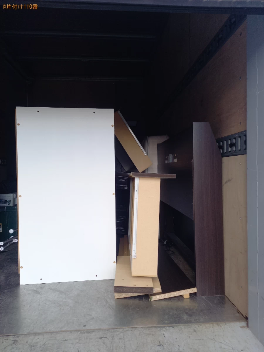 【三郷市】マットレス付きシングルベッド、物干し竿の回収・処分