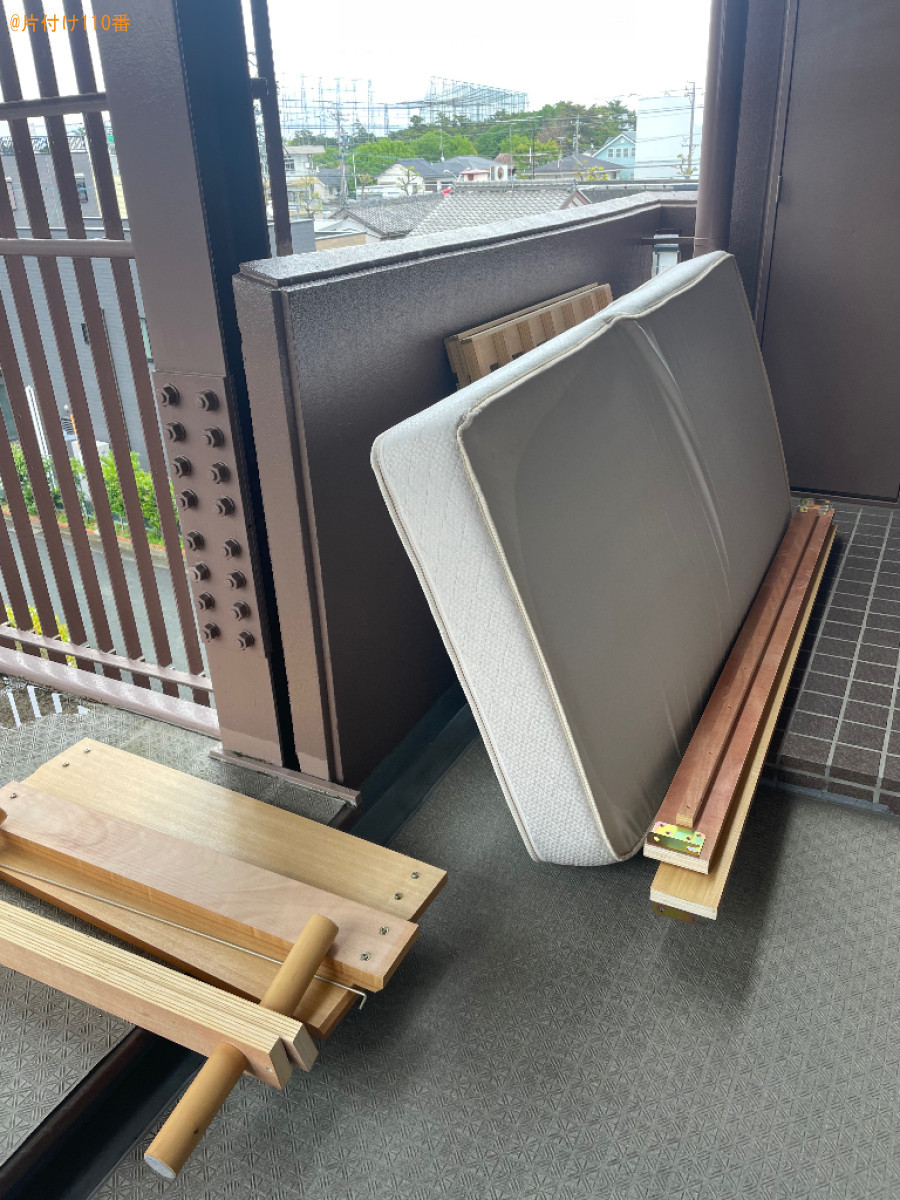 【浜松市中央区】マットレス付きシングルベッドの回収・処分ご依頼