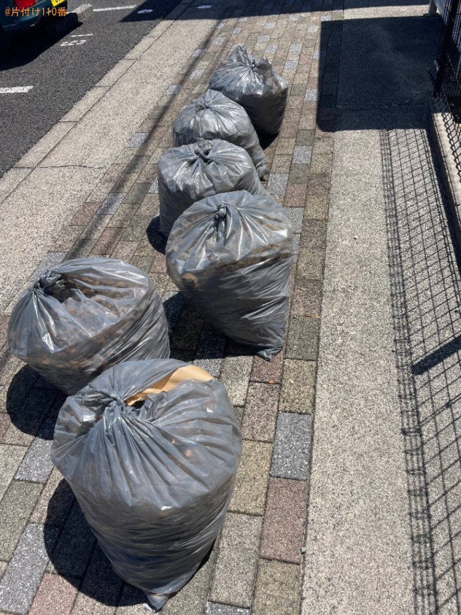 【豊橋市高師町】袋詰めしてある防犯砂利の回収・処分ご依頼