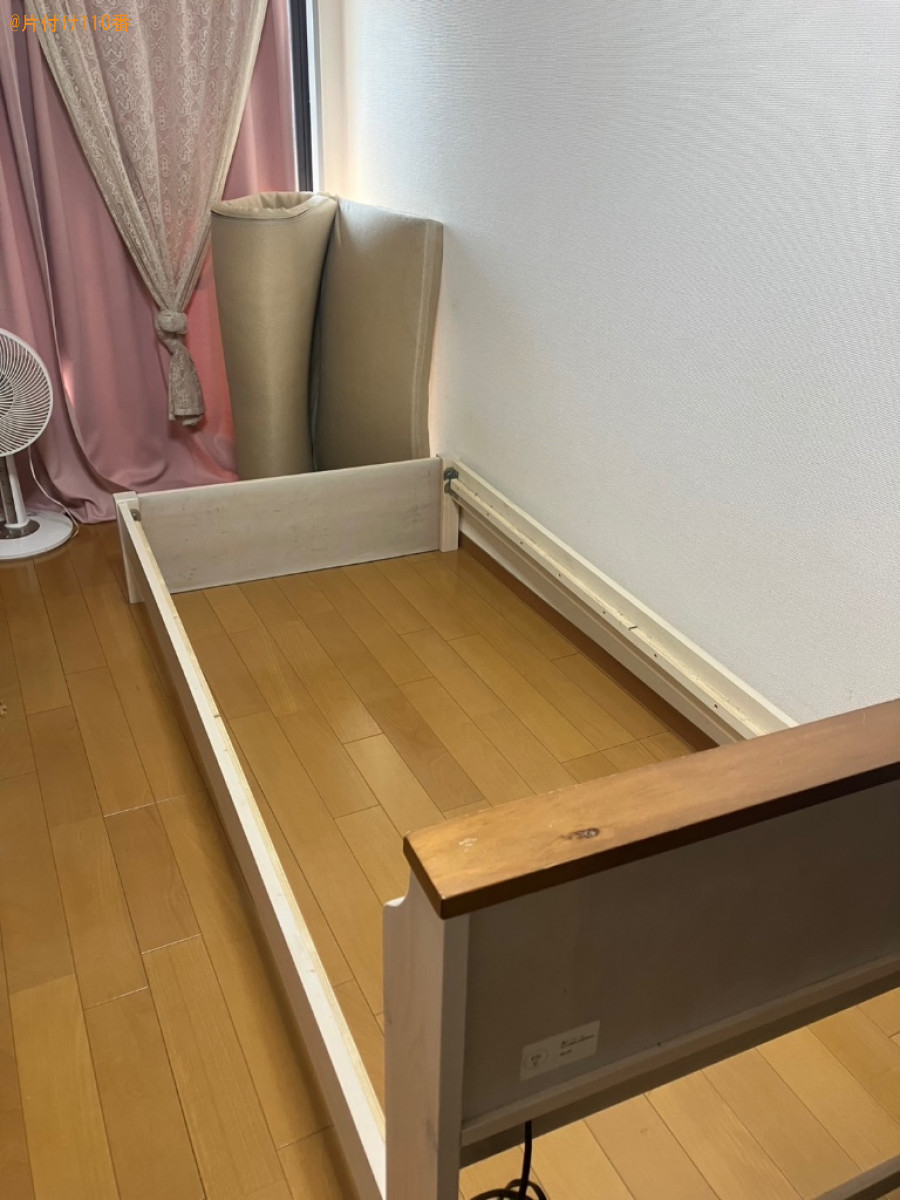 【世田谷区】マットレス付きシングルベッドの回収・処分ご依頼