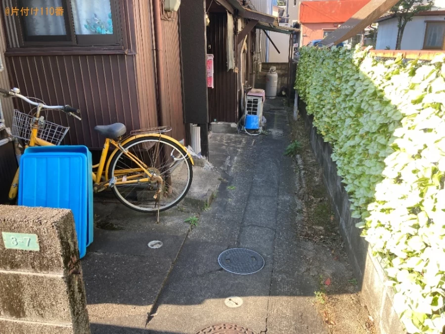 【大分市高城西町】鉢植え、机、自転車等と回収と草刈り、木の伐採