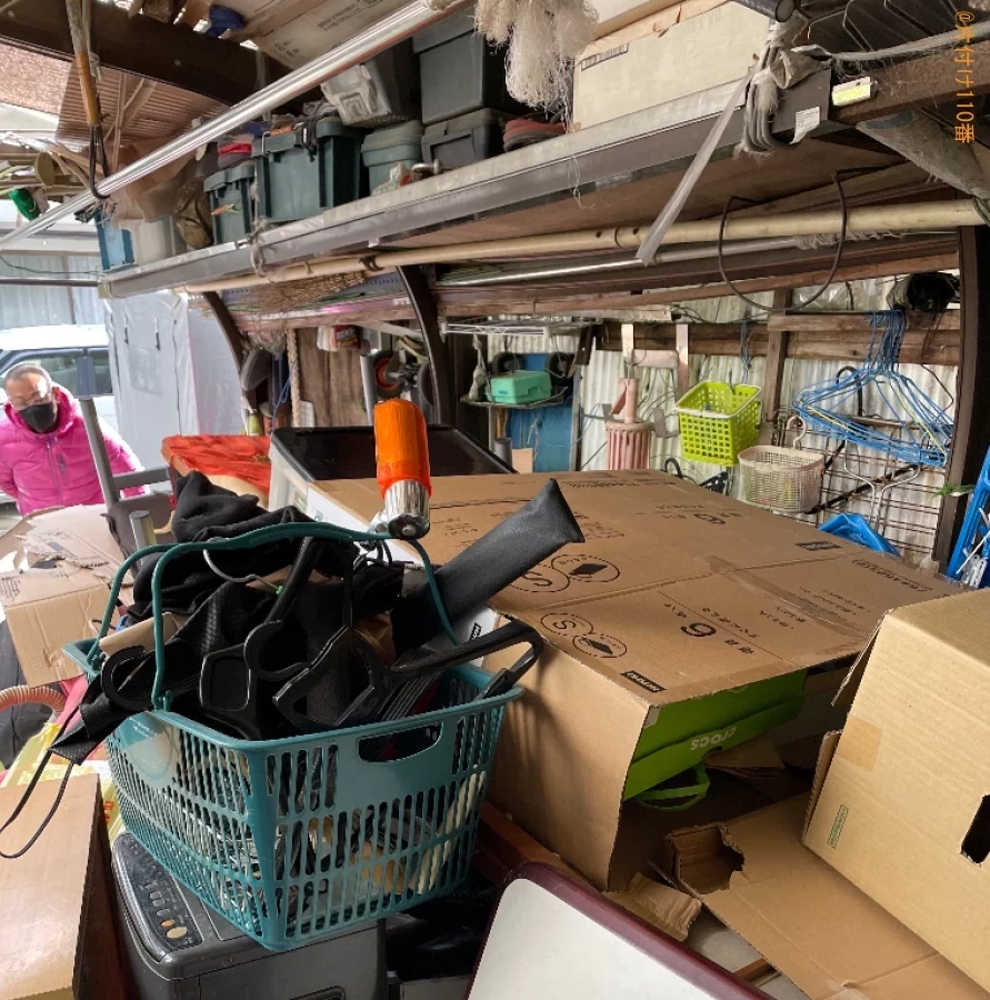 【亀岡市ひえ田野町】マットレス付きシングルベッド、布団等の回収
