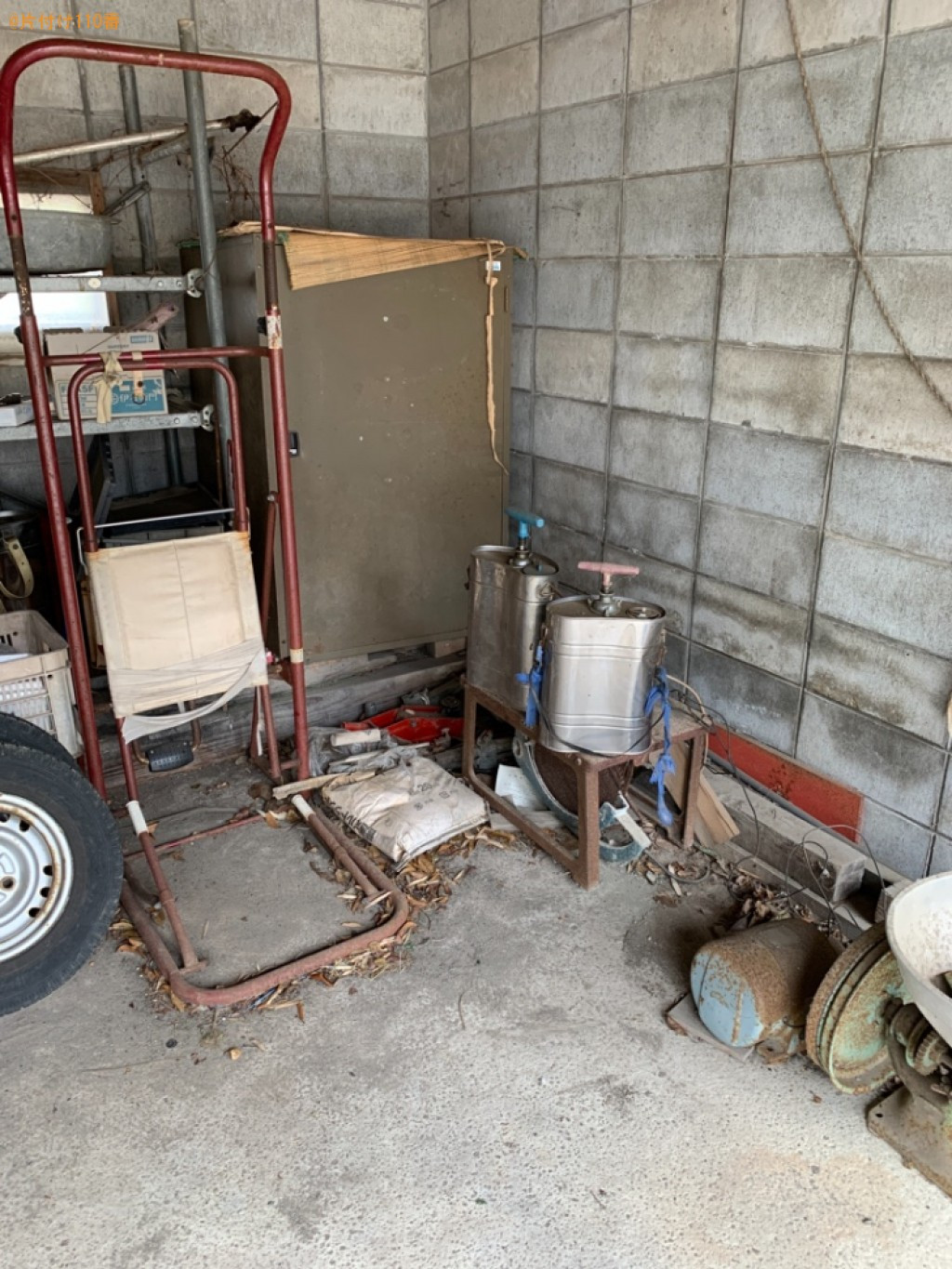 【東伯郡琴浦町】ぶら下がり健康器、鉄パイプ、ベッド等の回収・処分