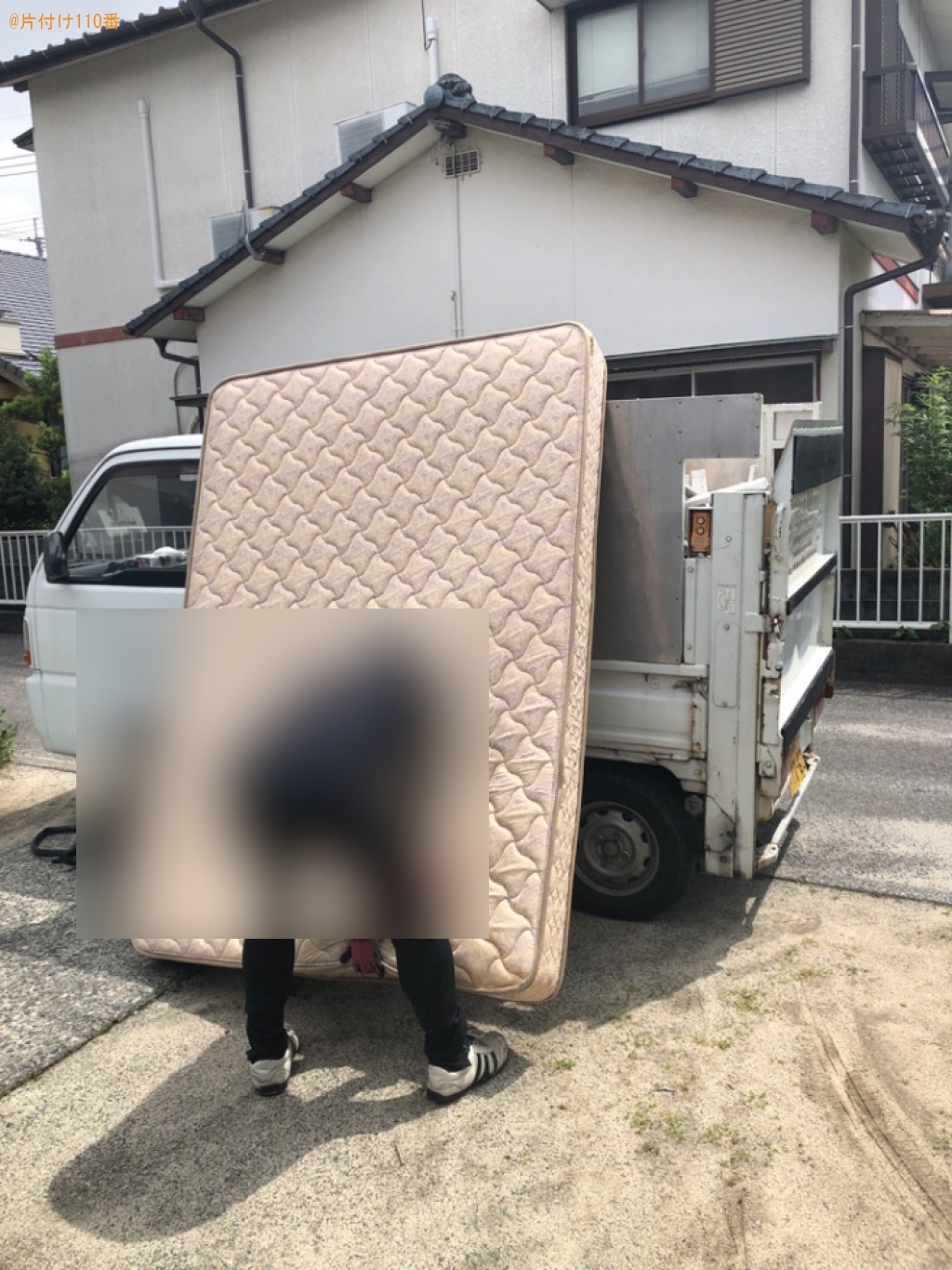 【佐賀市】マットレス付きダブルベッド、タンス、ラック等の回収
