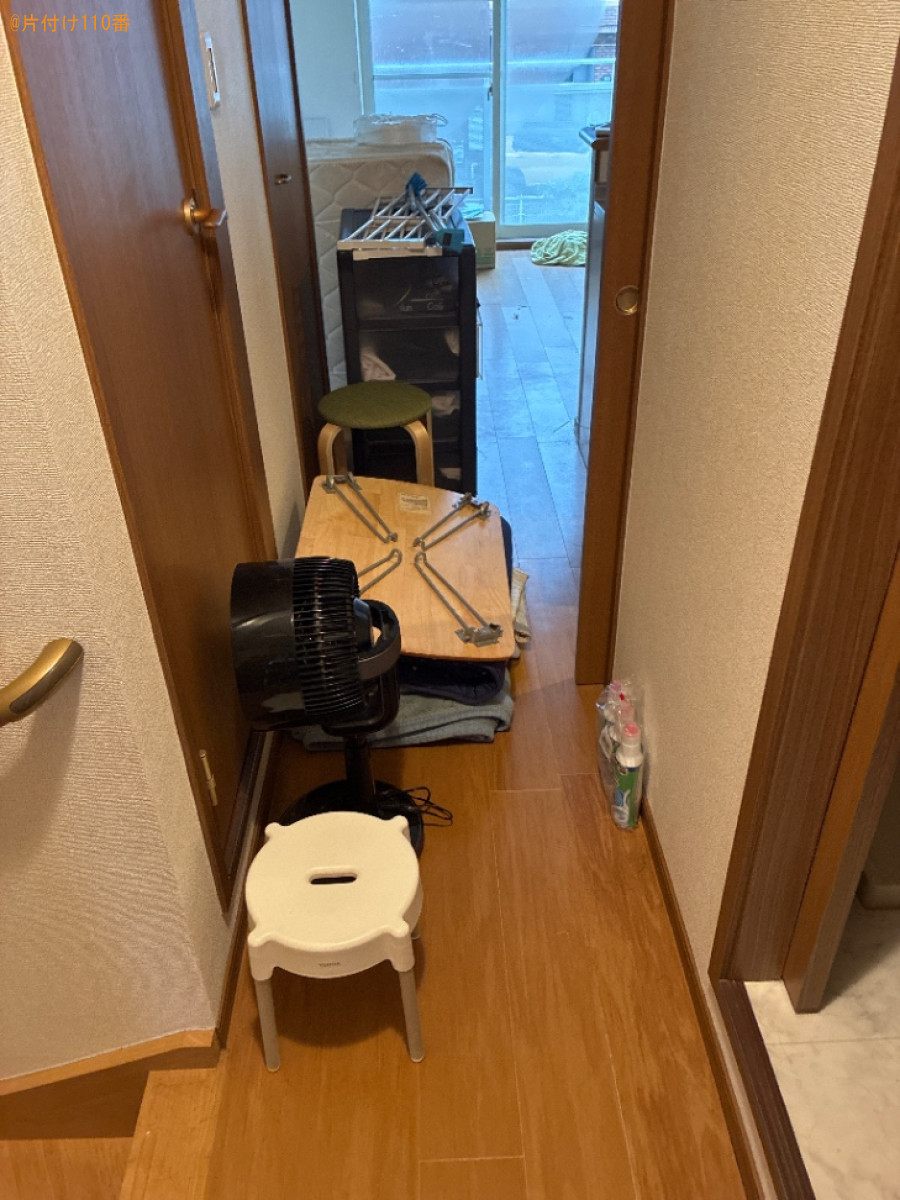 【光市】シングルベッドマットレス、布団、ローテーブル等の回収