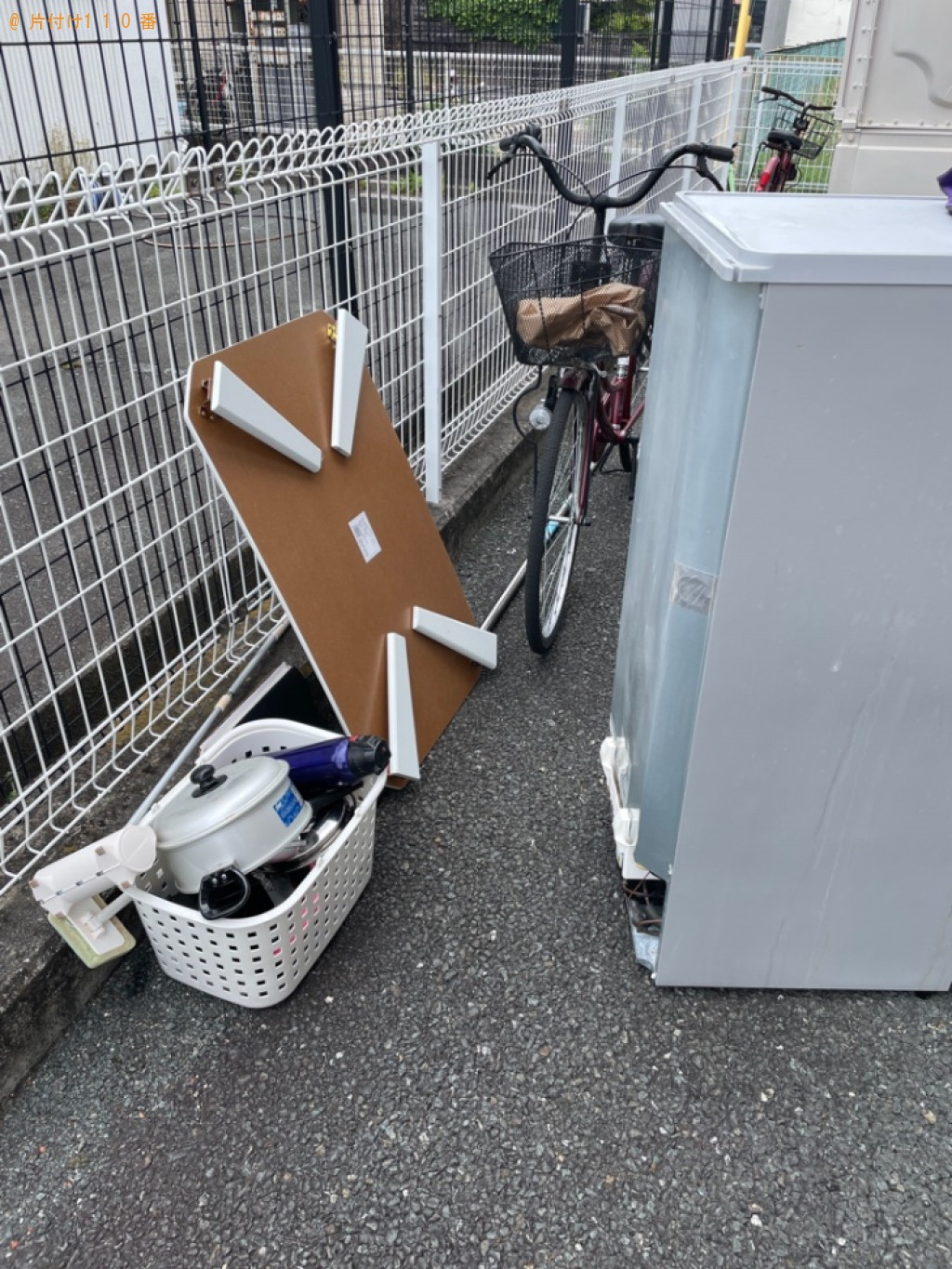【倉敷市】蔵庫、ローテーブル、自転車、鍋、かご、一般ごみ等の回収