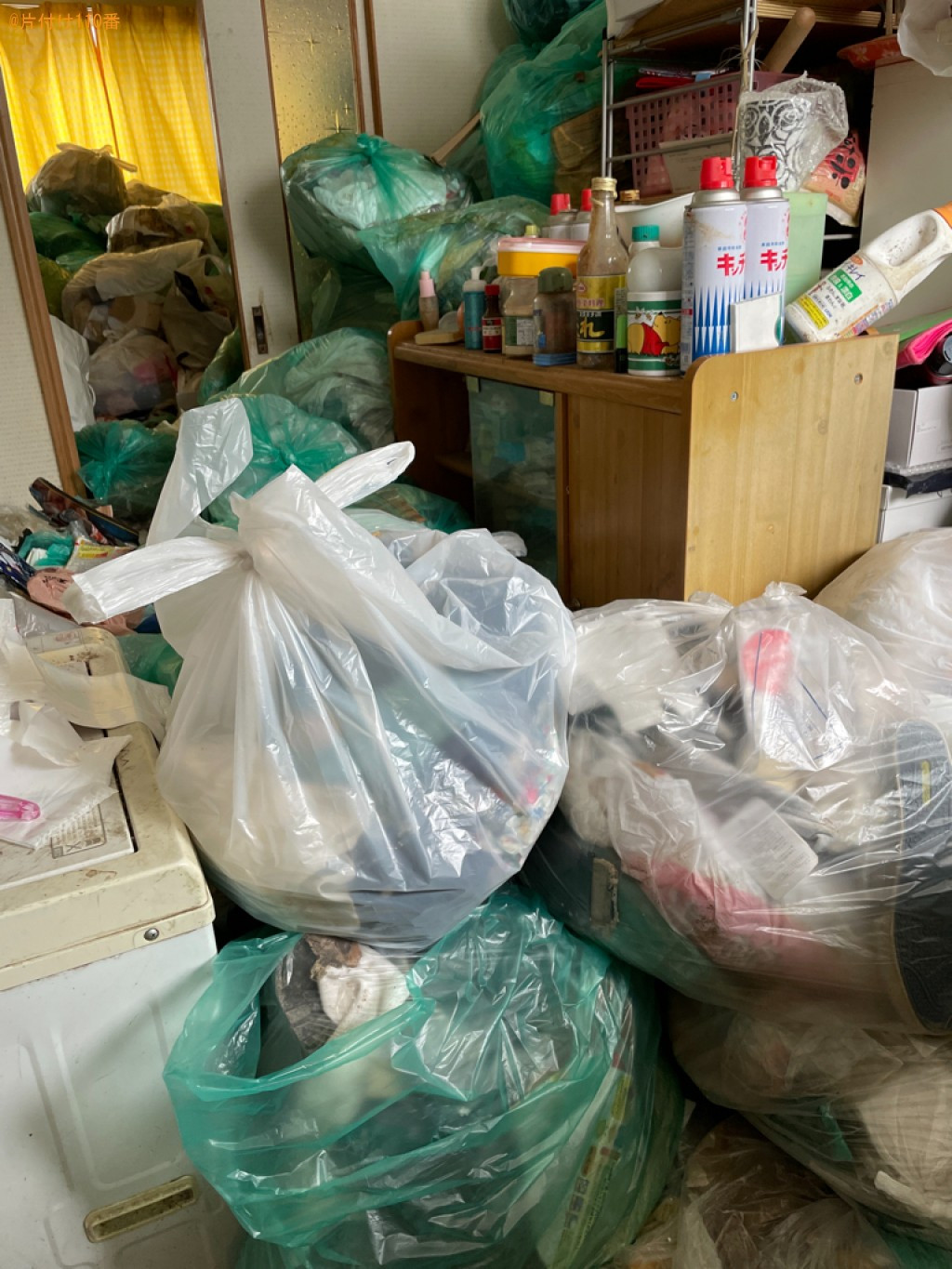 【弘前市富田町】ゴミ屋敷化してしまった1Kのお部屋の片付け作業