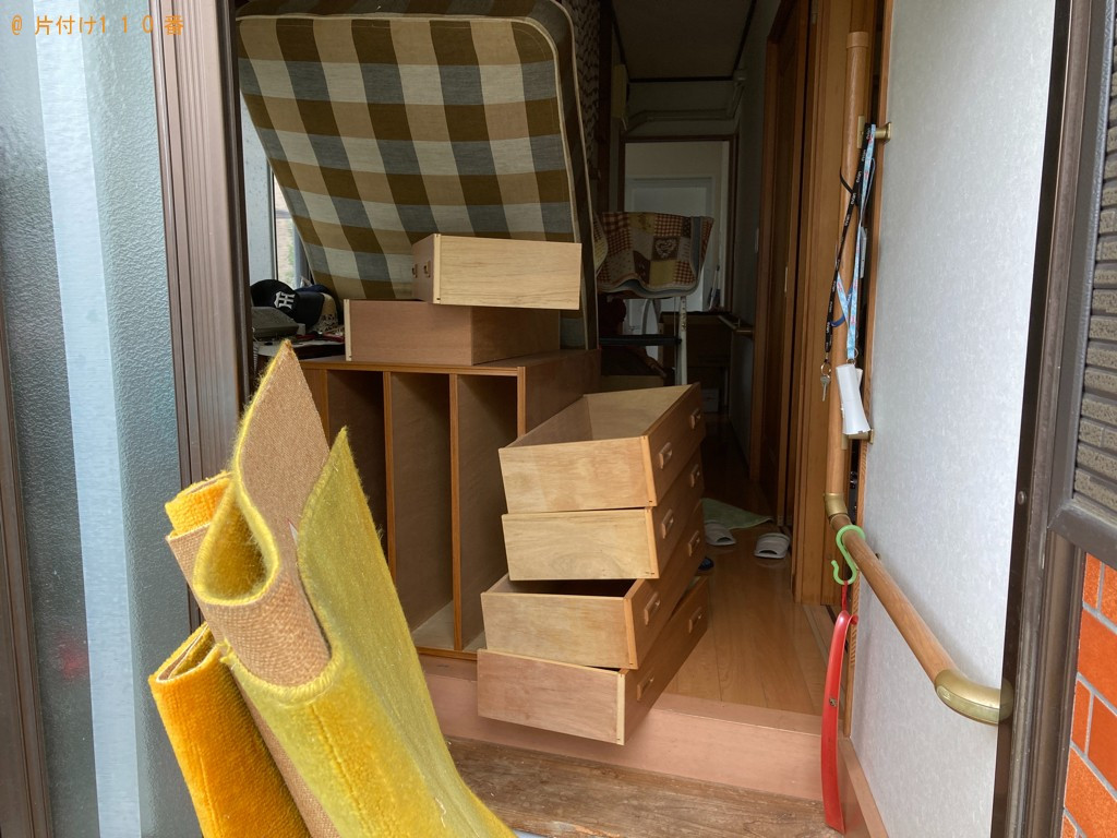 【一関市】タンス、椅子、ベッドマットレス、布団、ゴミ箱等の回収