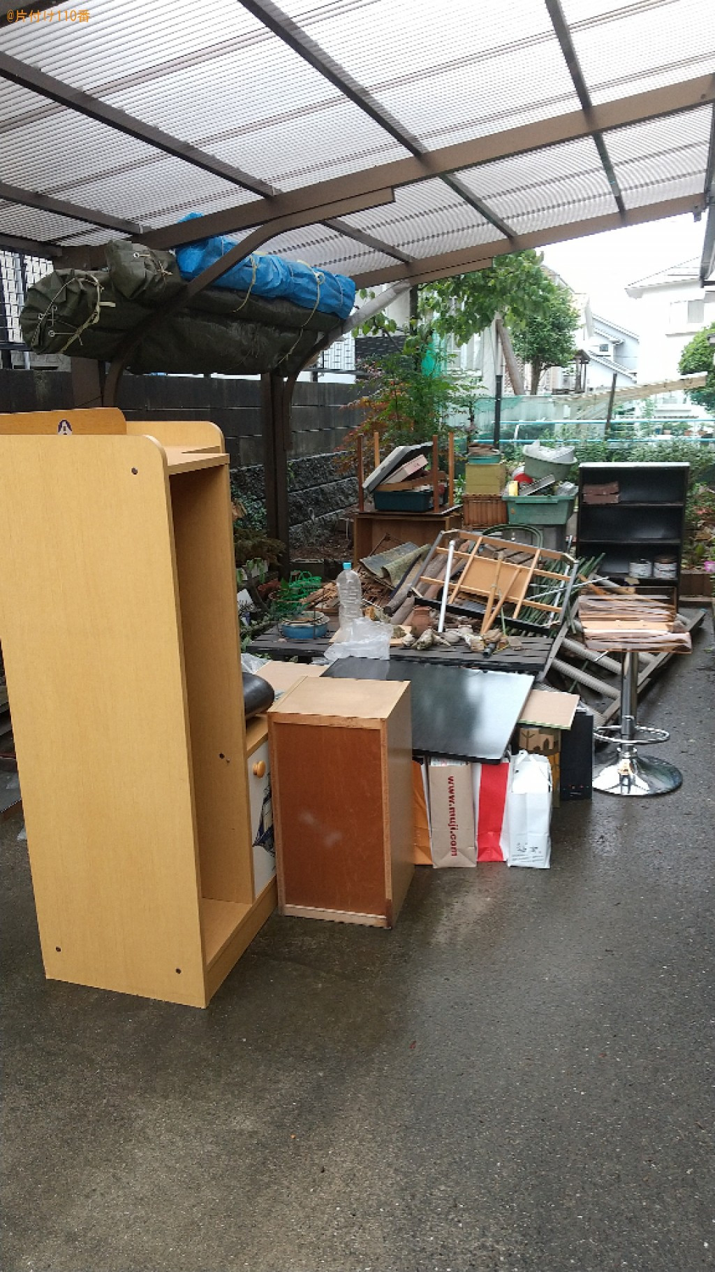 【福山市】カラーボックス、剪定後の枝木、植木鉢、こたつ等の回収