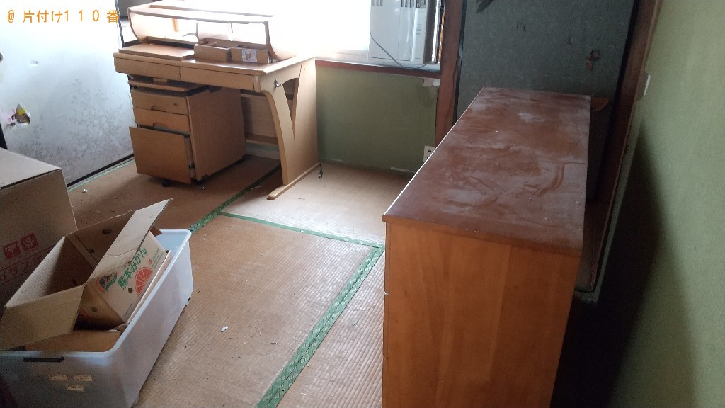【福山市多治米町】タンス、スチールラック、学習机、椅子等の回収