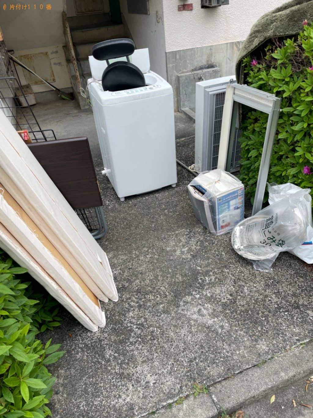 【浜松市中区】エアコン、PCデスク、椅子、金網、洗濯機等の回収