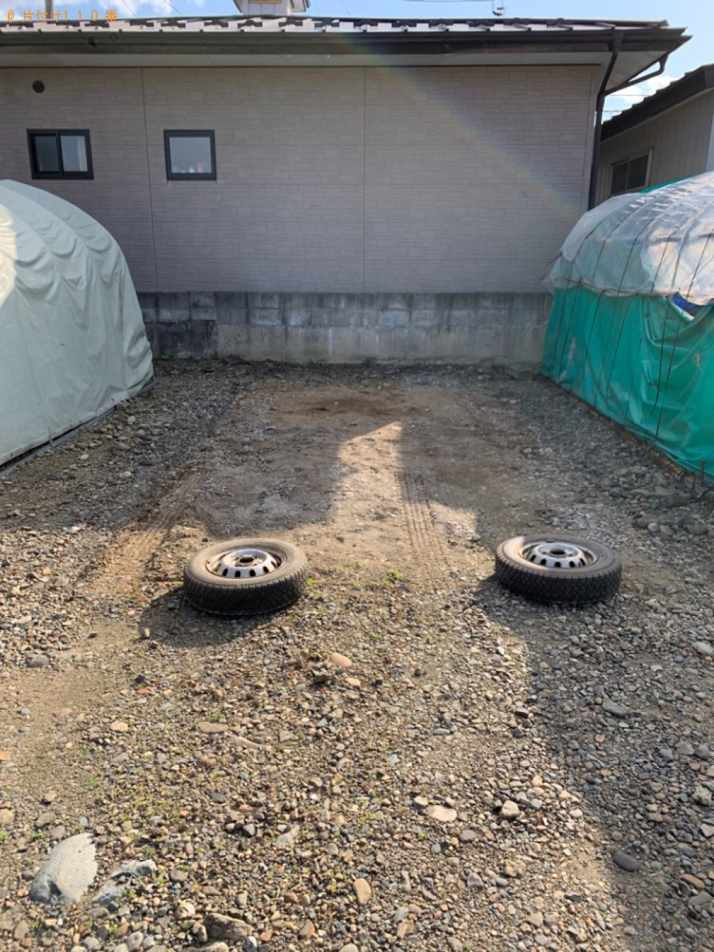 【北上市】車庫の片付けと清掃、ビニールの回収・処分ご依頼