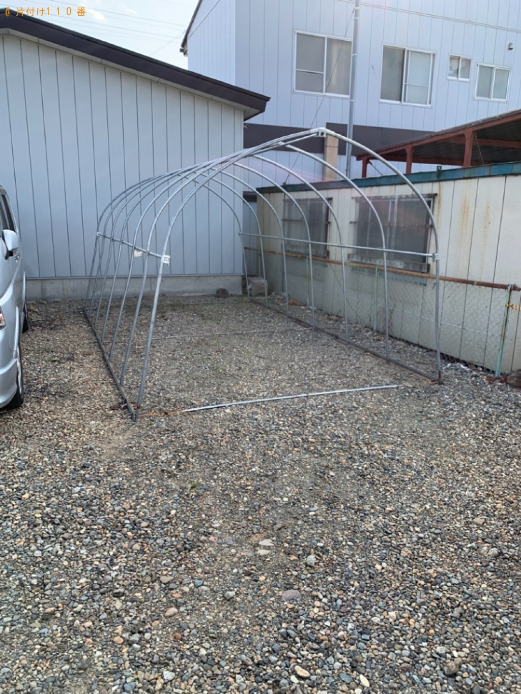 【北上市】車庫の片付けと清掃、ビニールの回収・処分ご依頼