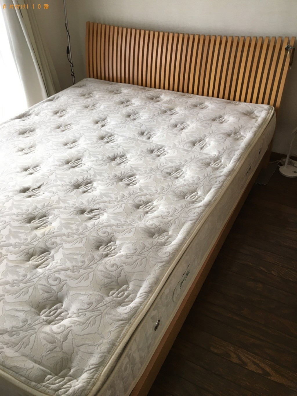 【岐阜市】マットレス付きダブルベッドの回収・処分ご依頼