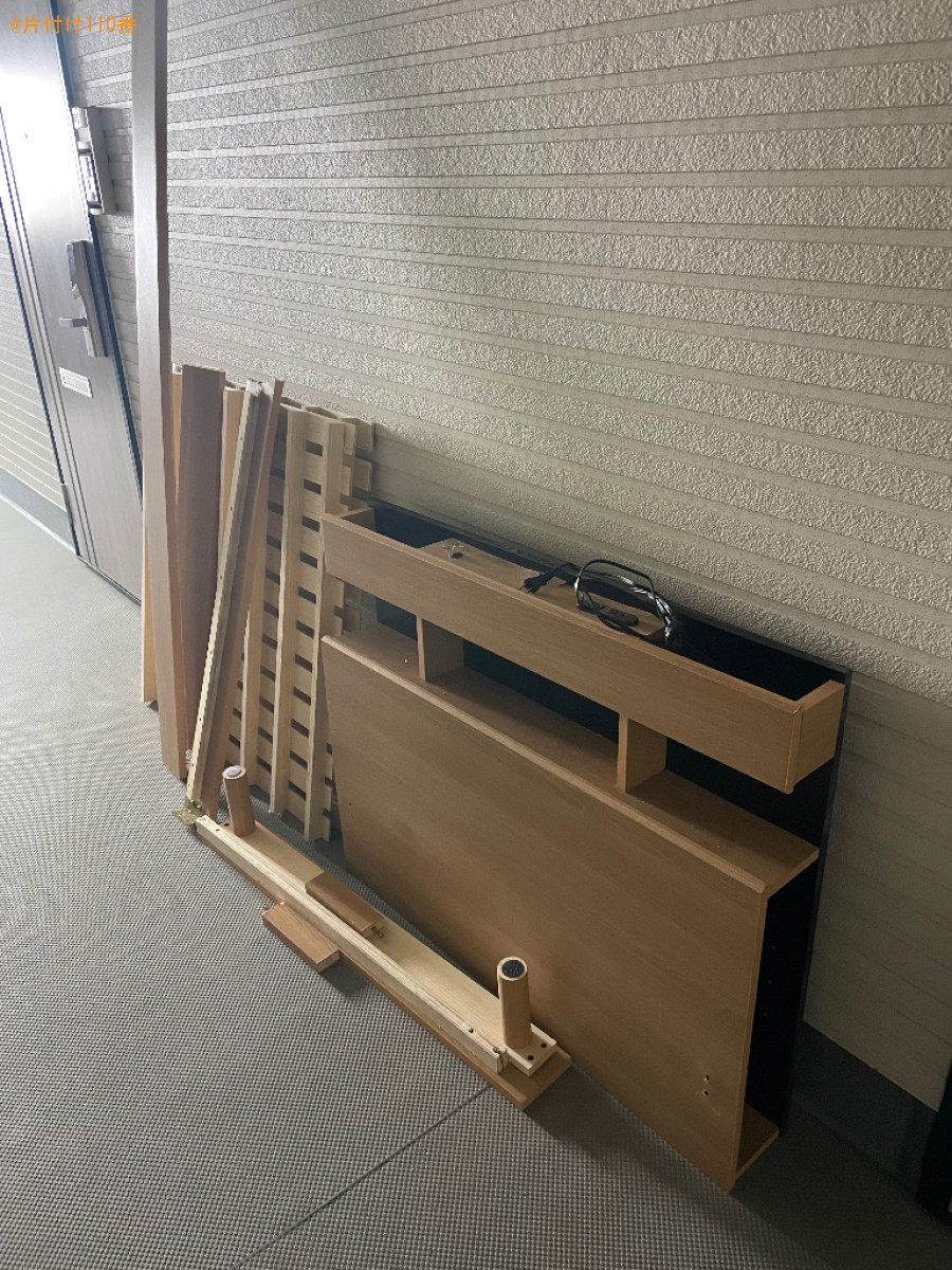 【安城市柿さき町】マットレス付きシングルベッドの回収・処分ご依頼