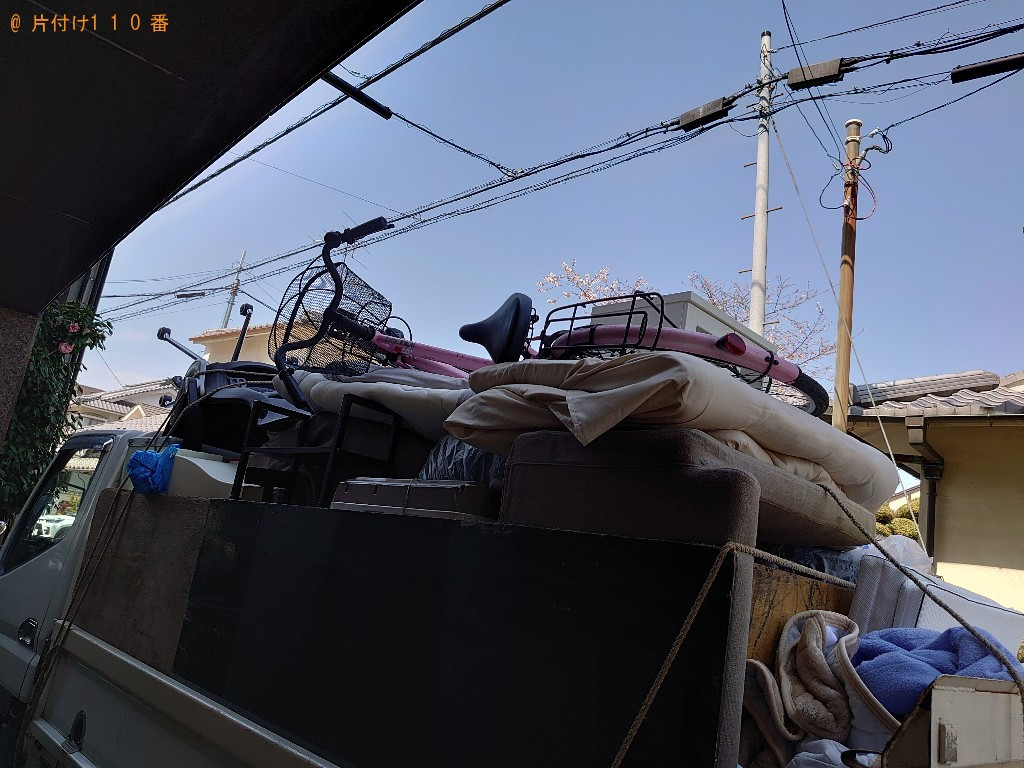 【松山市道後町】自転車、布団の回収・処分ご依頼　お客様の声