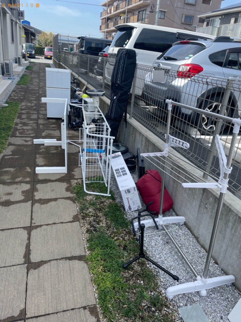 【浜松市北区】冷蔵庫、PCデスク、ラック、室内物干し等の回収
