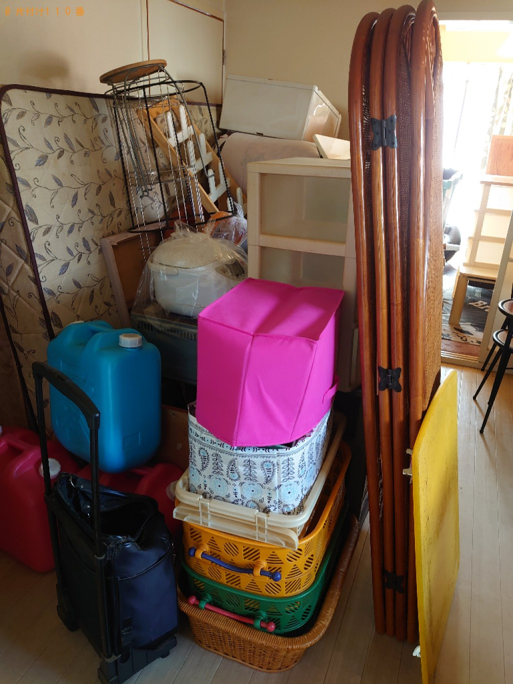 【松山市】マッサージチェア、冷蔵庫、洗濯機、ポリタンク等の回収