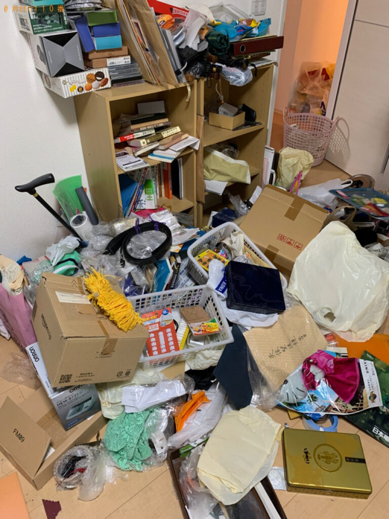 【鳥取市湖山町】カラーボックス、かご、杖、一般ごみ等の回収・処分