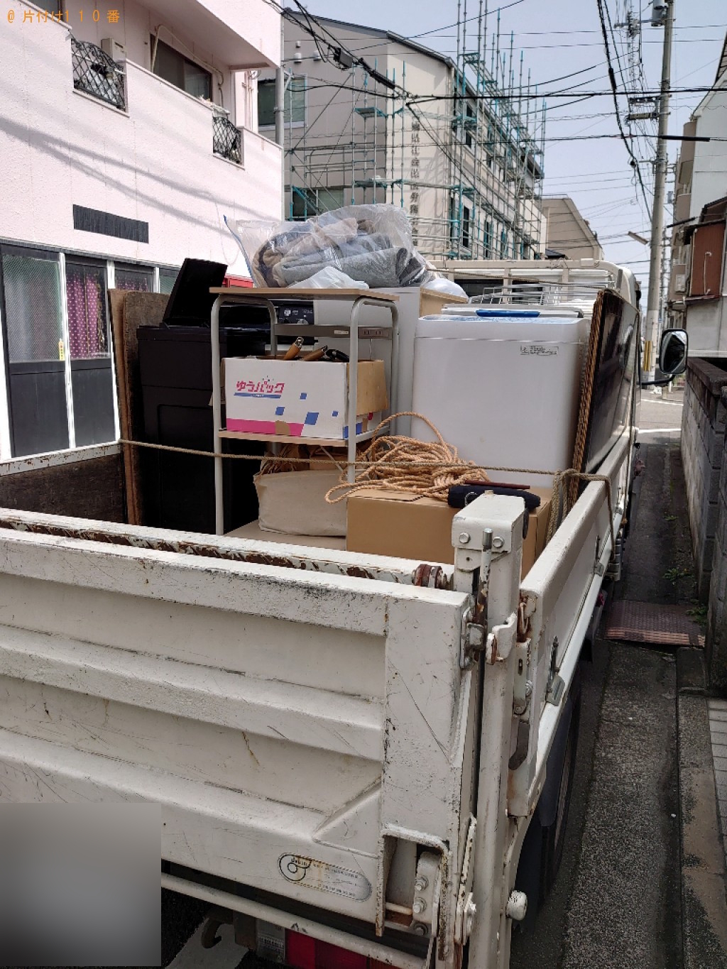 【松山市萱町】冷蔵庫、マットレス付きシングルベッド等の回収・処分
