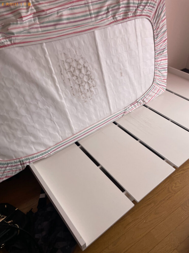 【青森市】マットレス付きシングルベッドの回収・処分ご依頼