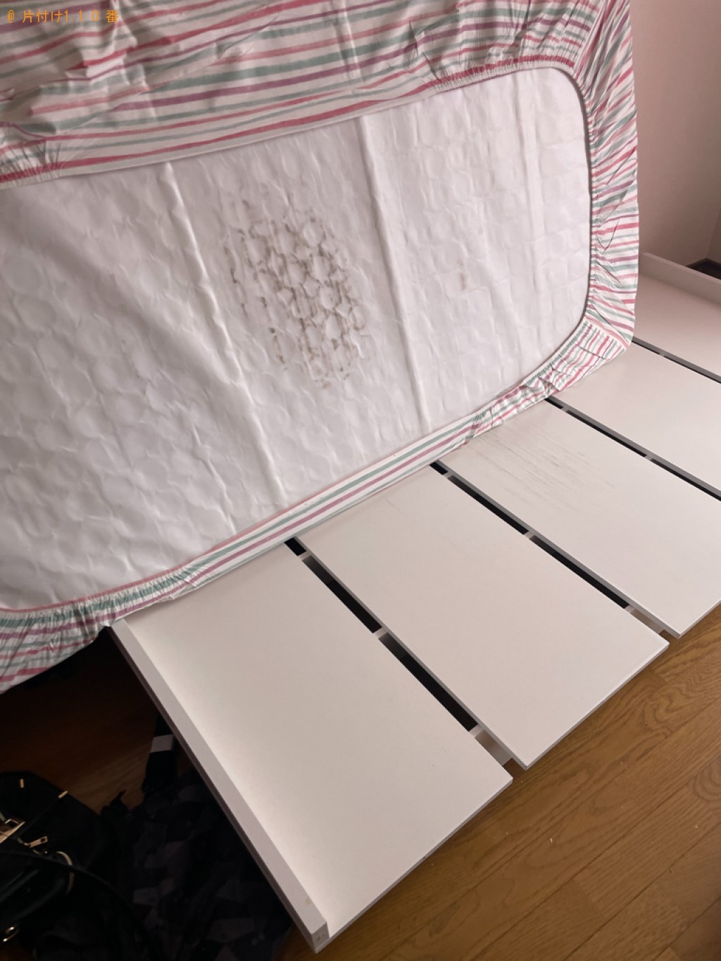 【青森市】マットレス付きシングルベッドの回収・処分ご依頼