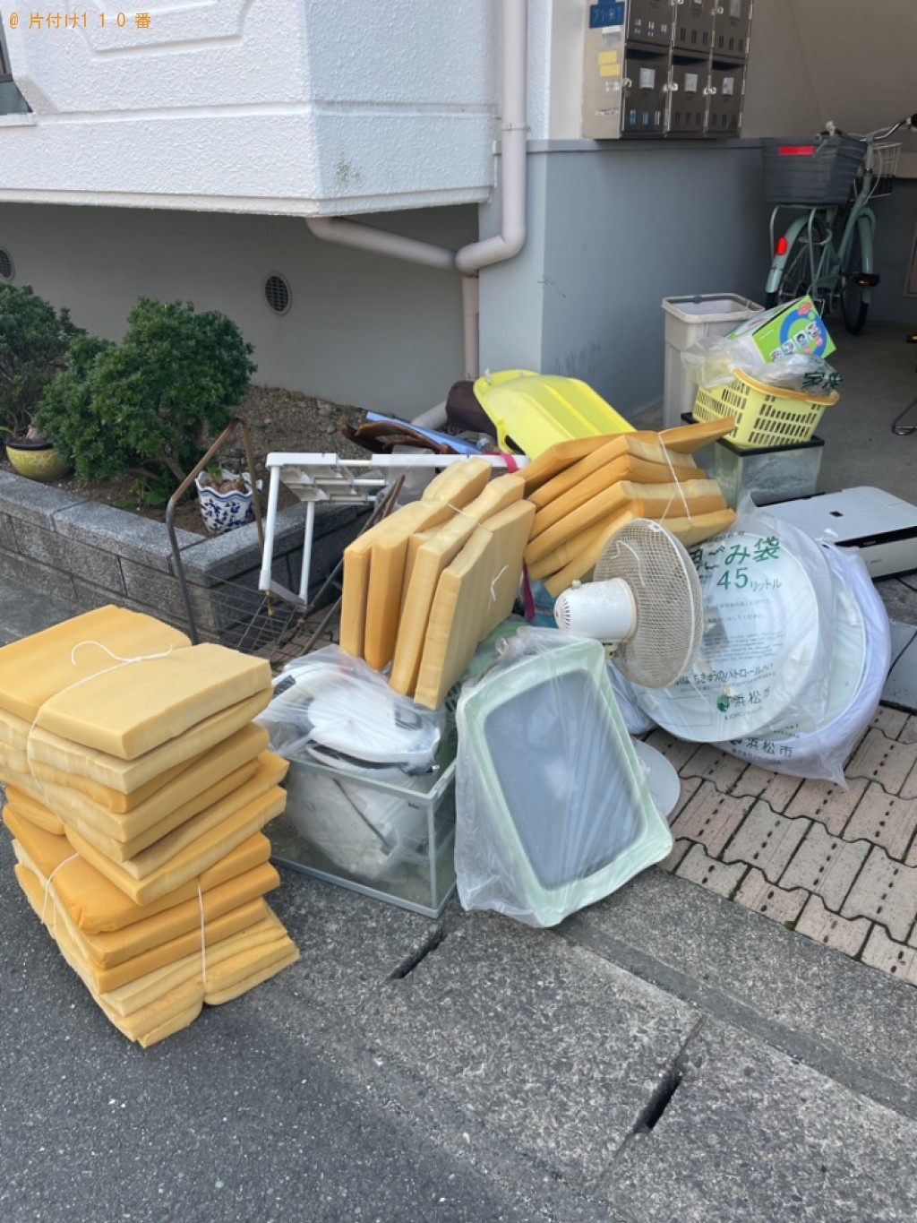 【浜松市中区】扇風機、ゴミ箱、かご、スポンジ、照明器具等の回収
