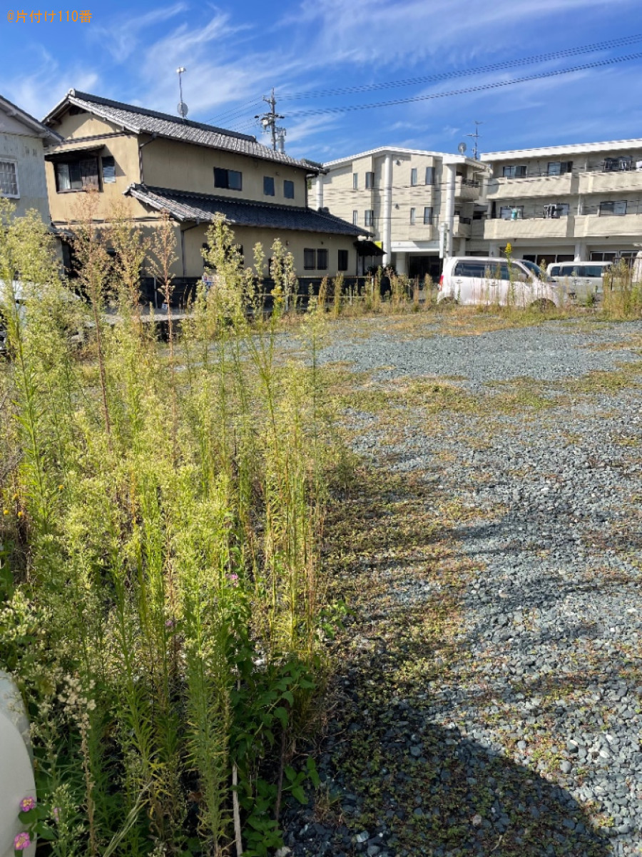 【磐田市】50坪の草抜き作業・草処分ご依頼 お客様の声