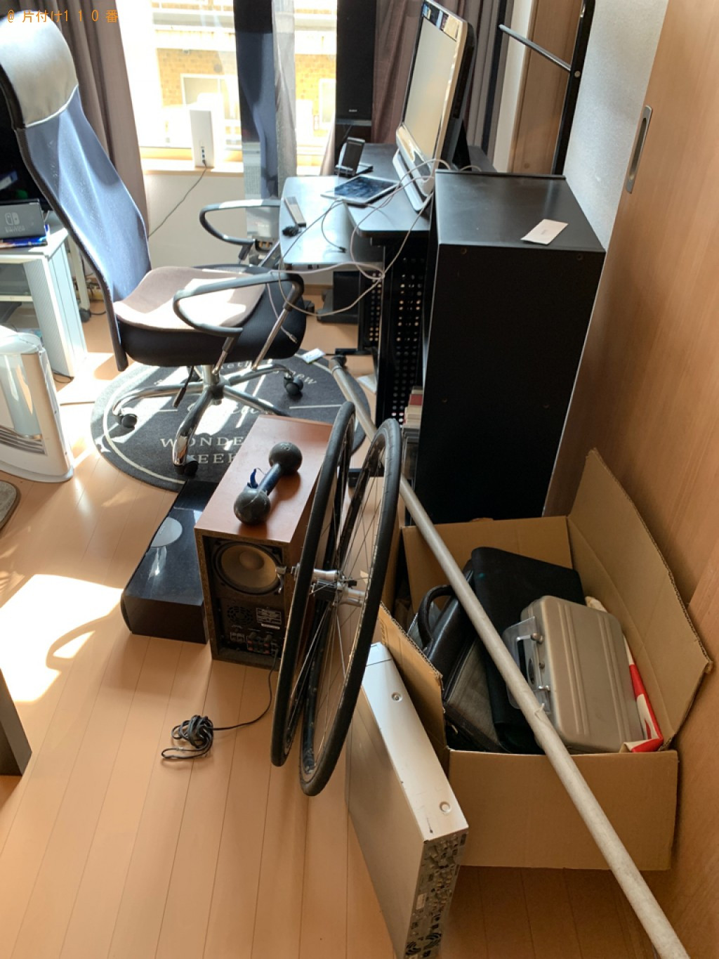【北上市柳原町】ＰＣ、カラーボックス、ＰＣデスク、椅子等の回収