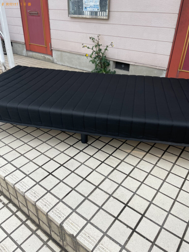 【浜松市東区】マットレス付きシングルベッド、段ボールの回収・処分