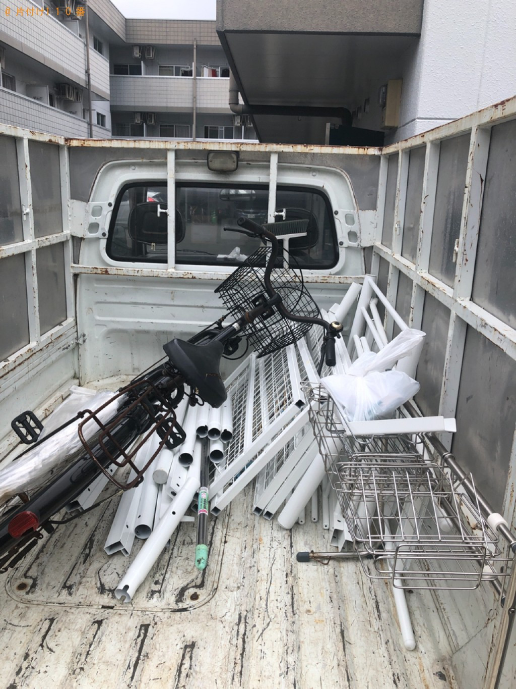 【佐賀市本庄町】ロフトベッド、自転車、物干し竿、一般ごみの回収