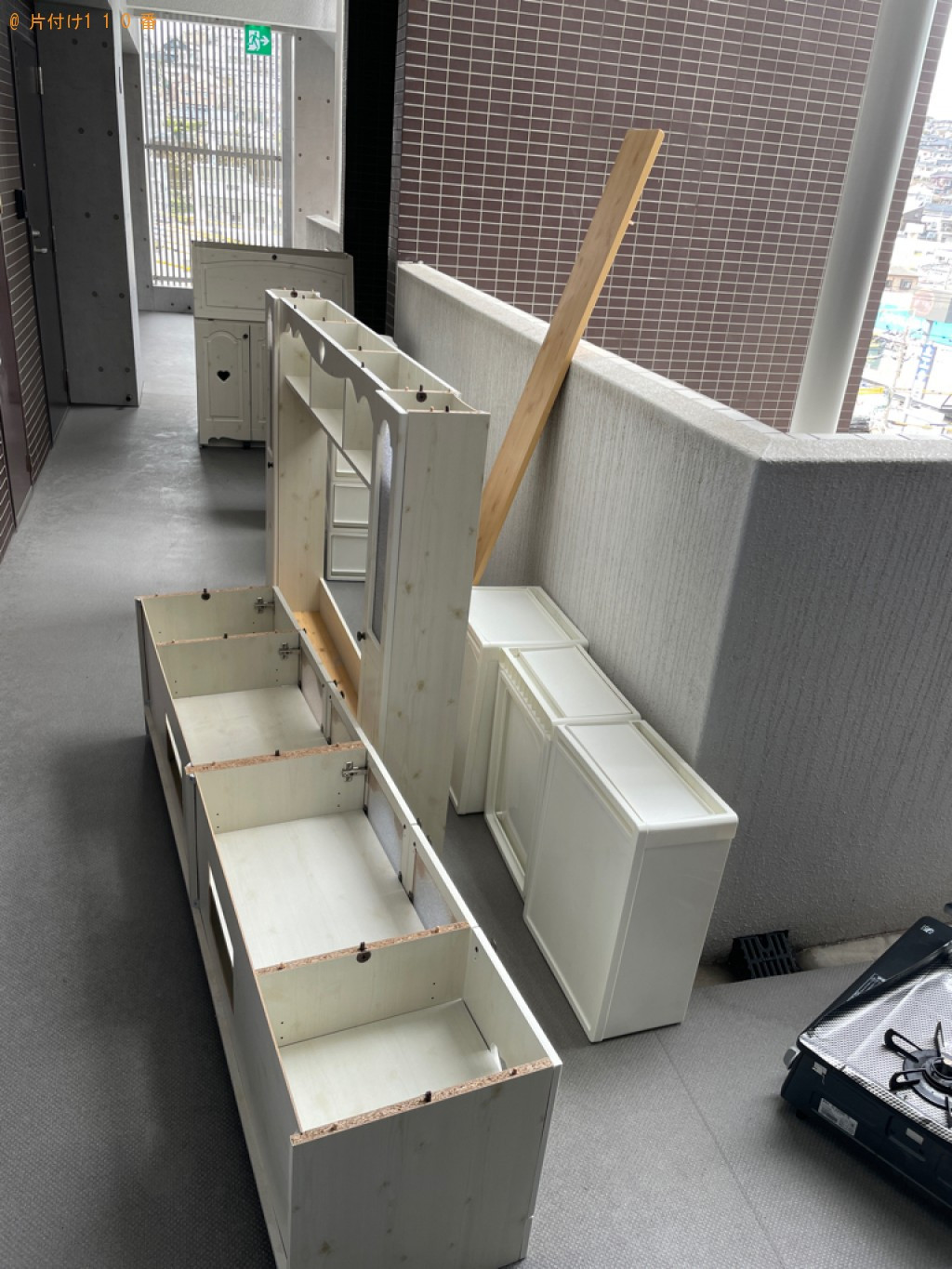 【鹿児島市新栄町】カラーボックス、学習机、ガスコンロ等の回収