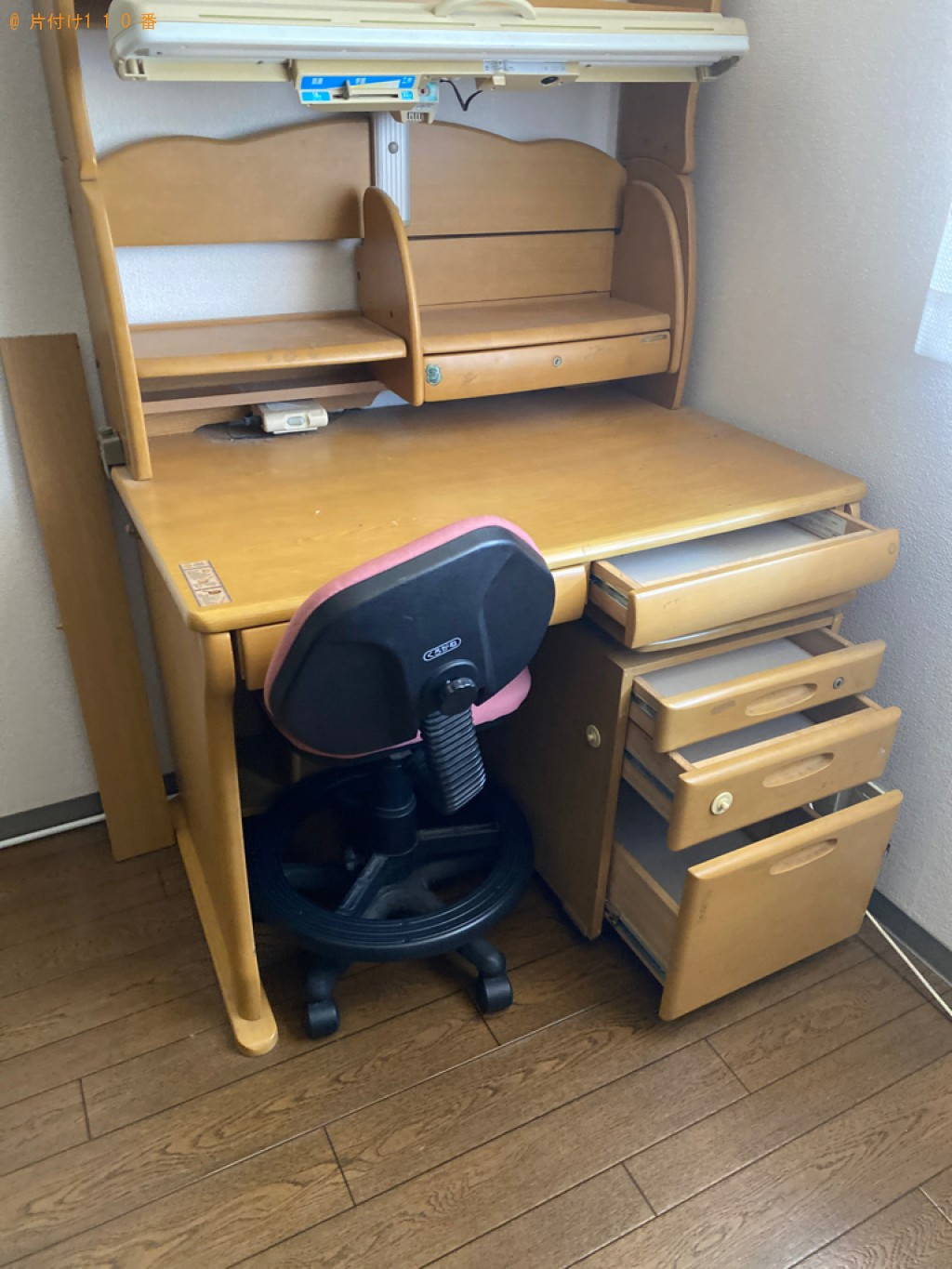 【岡山市中区】学習机、椅子、棚の回収・処分ご依頼　お客様の声