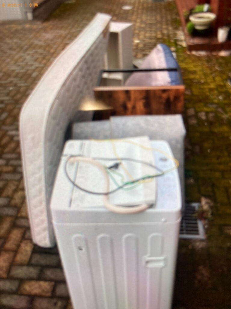 【伊佐市】シングルベッドマットレス、洗濯機、電子レンジ等の回収