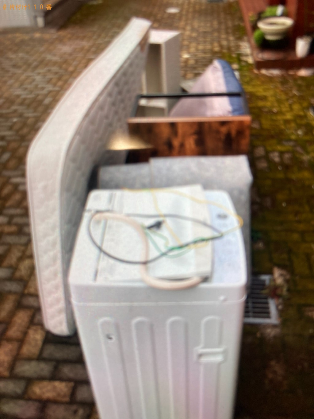 【伊佐市】シングルベッドマットレス、洗濯機、電子レンジ等の回収
