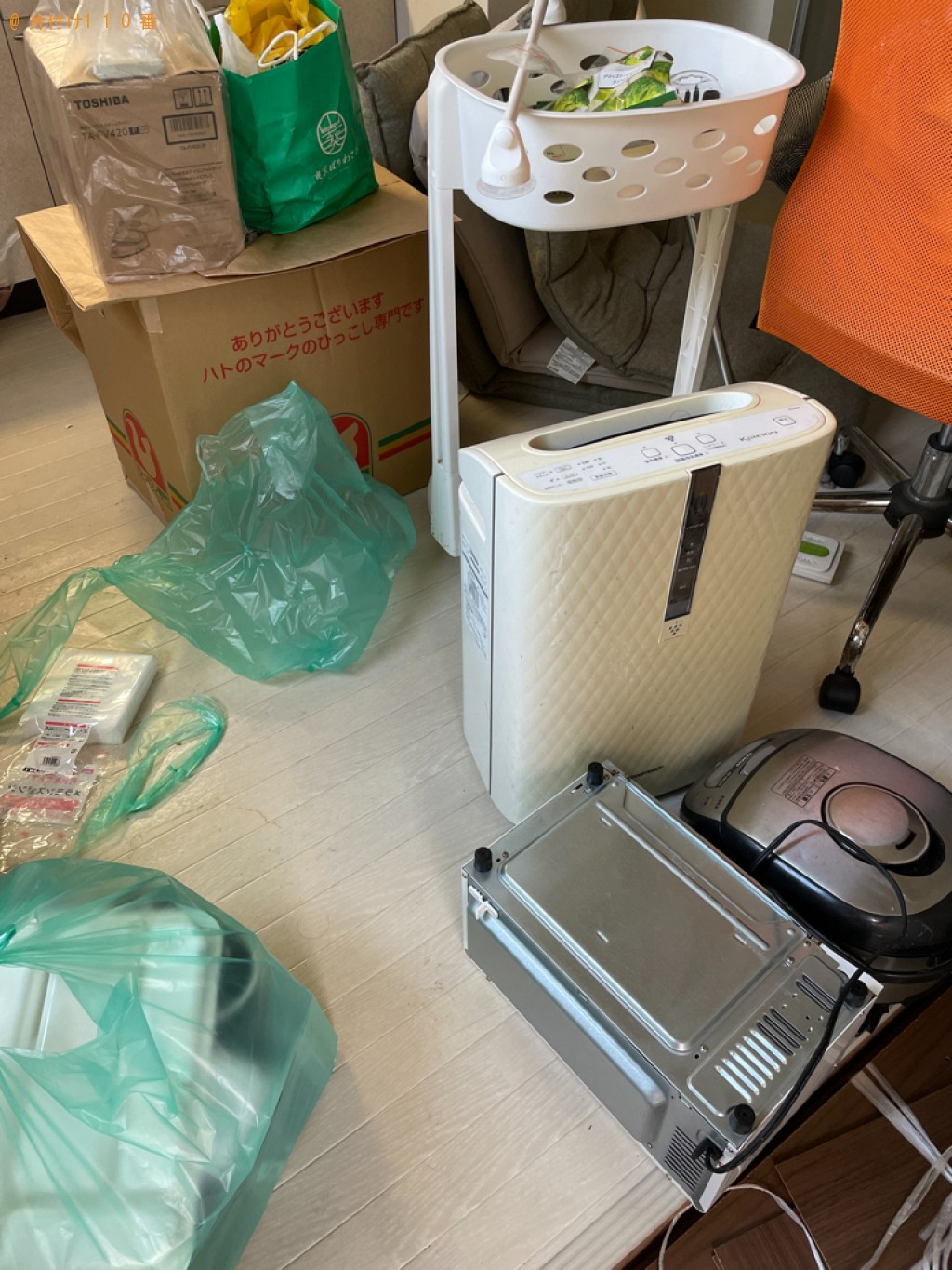 【弘前市富田町】電子レンジ、トースター、炊飯器、ごみ箱等の回収