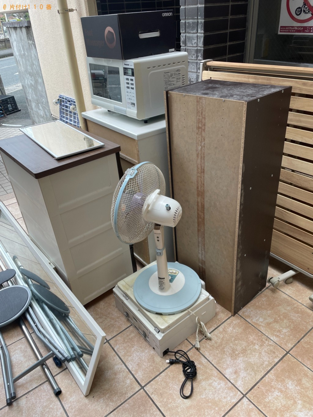 【浜松市中区】スタンドミラー、食器棚、扇風機、掃除機等の回収