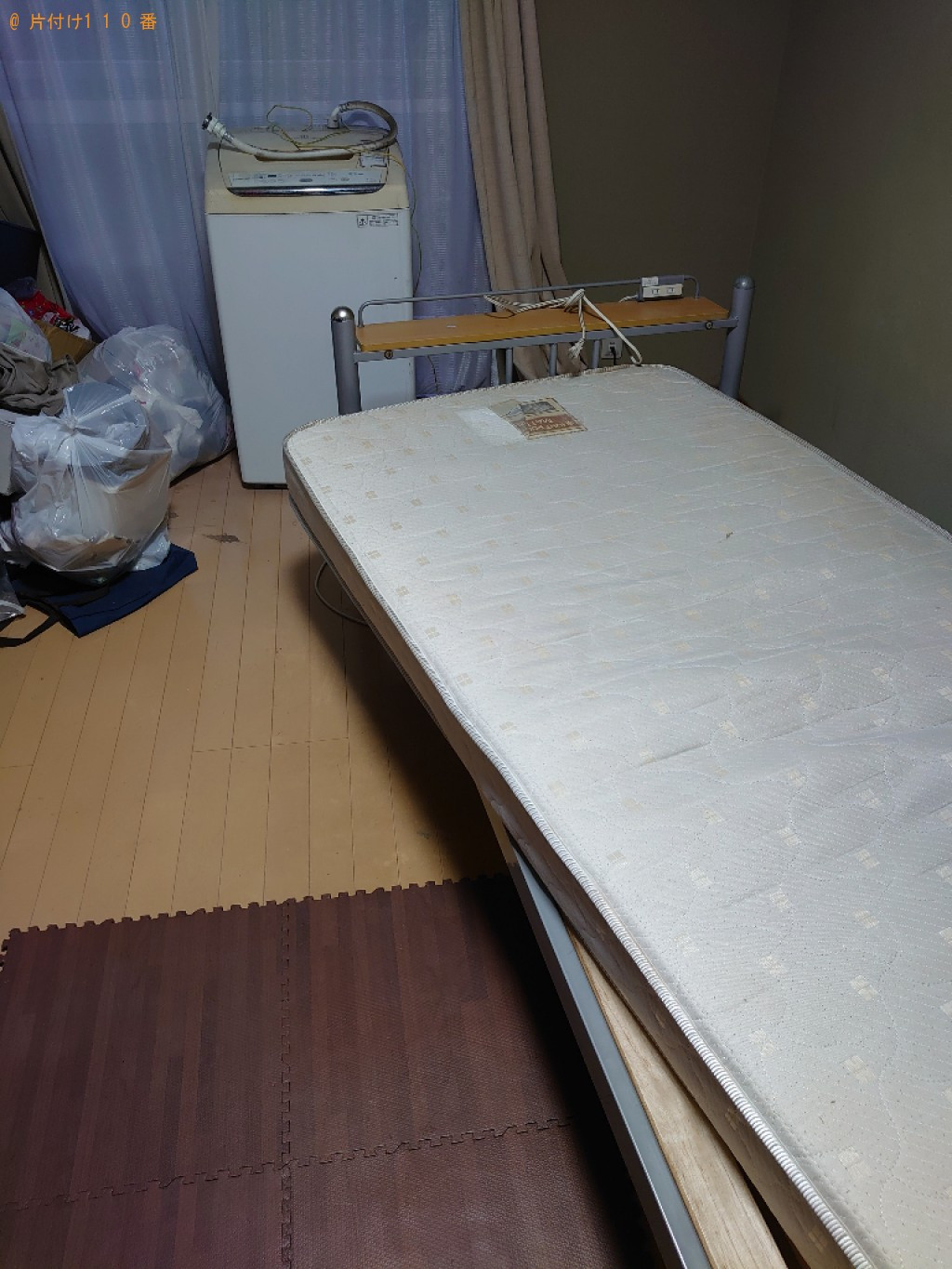 【松山市】マットレス付きシングルベッド、冷蔵庫、洗濯機の回収